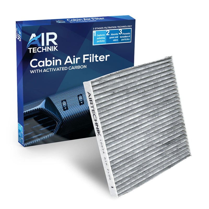 AirTechnik CF10374 Cabin Air Filter w/Activated Carbon | Fits Toyota Tacoma 2005-2023, Dodge Dart 2013-2016, Pontiac Vibe 2003-2008 - 87139-YZZ09 - Image 1